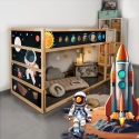 STICKER "La tête dans les étoiles" compatible avec le lit IKEA KURA